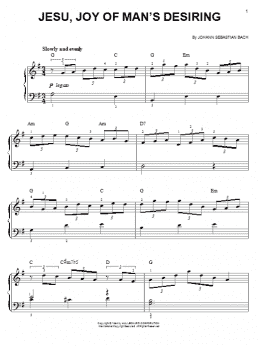 page one of Jesu, Joy Of Man's Desiring (Easy Piano)