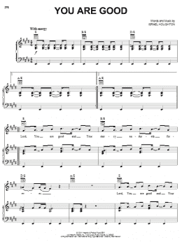 page one of You Are Good (Piano, Vocal & Guitar Chords (Right-Hand Melody))