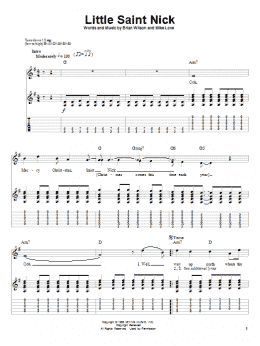 page one of Little Saint Nick (Guitar Tab (Single Guitar))