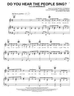 page one of Do You Hear The People Sing? (Piano, Vocal & Guitar Chords (Right-Hand Melody))