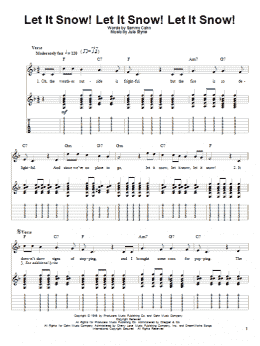 page one of Let It Snow! Let It Snow! Let It Snow! (Guitar Tab (Single Guitar))