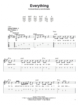 page one of Everything (Easy Guitar Tab)