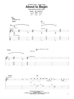 page one of About To Begin (Guitar Tab)