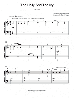 page one of The Holly And The Ivy (Piano Duet)