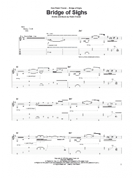 page one of Bridge Of Sighs (Guitar Tab)