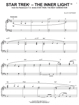 page one of Star Trek - The Inner Light (Piano Solo)