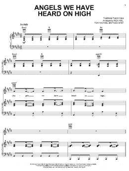 page one of Angels We Have Heard On High (Piano, Vocal & Guitar Chords (Right-Hand Melody))