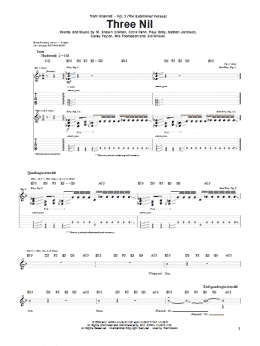 page one of Three Nil (Guitar Tab)