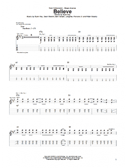 page one of Believe (Guitar Tab)