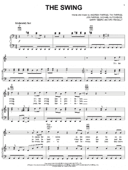 page one of The Swing (Piano, Vocal & Guitar Chords (Right-Hand Melody))