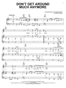 page one of Don't Get Around Much Anymore (Piano, Vocal & Guitar Chords (Right-Hand Melody))