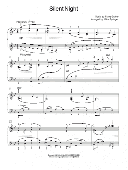 page one of Silent Night (Educational Piano)