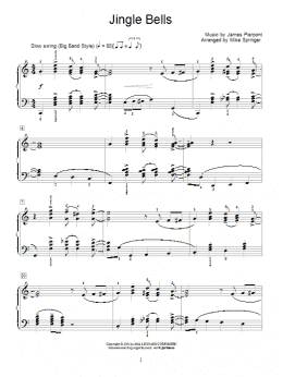 page one of Jingle Bells [Jazz version] (Educational Piano)