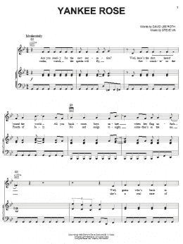 page one of Yankee Rose (Piano, Vocal & Guitar Chords (Right-Hand Melody))