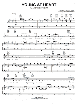 page one of Young At Heart (Piano, Vocal & Guitar Chords (Right-Hand Melody))