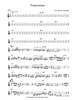 page one of Tramontana (Lead Sheet / Fake Book)