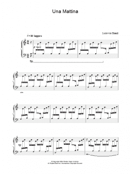 page one of Una Mattina (Piano Solo)