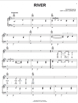 page one of River (Piano, Vocal & Guitar Chords (Right-Hand Melody))