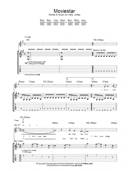 page one of Moviestar (Guitar Tab)