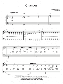 page one of Changes (Easy Piano)