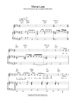 page one of Mona Lisa (Piano, Vocal & Guitar Chords)