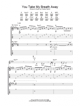 page one of You Take My Breath Away (Guitar Tab)