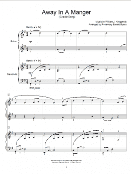 page one of Away In A Manger (Piano Duet)