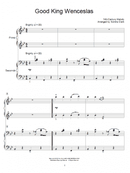 page one of Good King Wenceslas (Piano Duet)