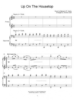 page one of Up On The Housetop (Piano Duet)