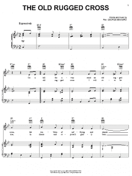 page one of The Old Rugged Cross (Piano, Vocal & Guitar Chords (Right-Hand Melody))