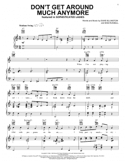 page one of Don't Get Around Much Anymore (Piano, Vocal & Guitar Chords (Right-Hand Melody))