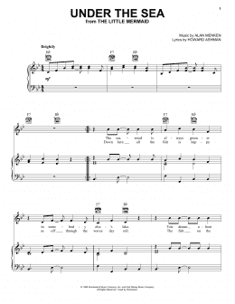 page one of Under The Sea (from The Little Mermaid) (Piano, Vocal & Guitar Chords (Right-Hand Melody))