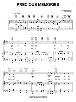 page one of Precious Memories (Piano, Vocal & Guitar Chords (Right-Hand Melody))