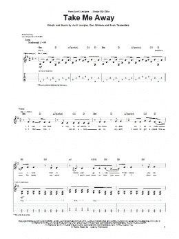 page one of Take Me Away (Guitar Tab)