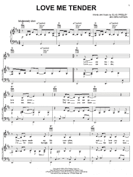 page one of Love Me Tender (Piano, Vocal & Guitar Chords (Right-Hand Melody))