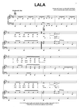 page one of Lala (Piano, Vocal & Guitar Chords (Right-Hand Melody))