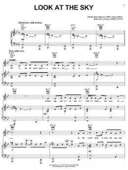 page one of Look At The Sky (Piano, Vocal & Guitar Chords (Right-Hand Melody))