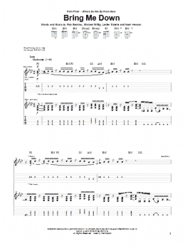 page one of Bring Me Down (Guitar Tab)