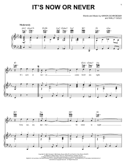 page one of It's Now Or Never (Piano, Vocal & Guitar Chords (Right-Hand Melody))