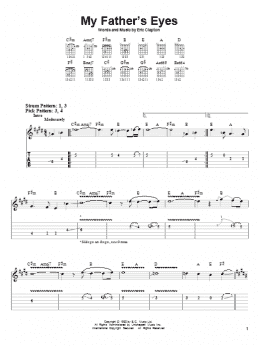 page one of My Father's Eyes (Easy Guitar Tab)