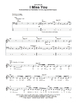 page one of I Miss You (Bass Guitar Tab)