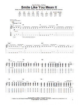 page one of Smile Like You Mean It (Guitar Tab)