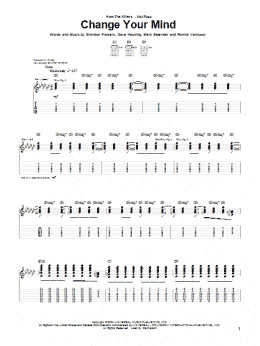 page one of Change Your Mind (Guitar Tab)