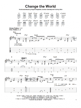 page one of Change The World (Easy Guitar Tab)