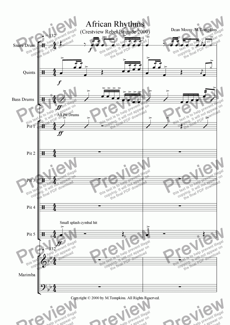 African Rhythms Download Sheet Music Pdf File