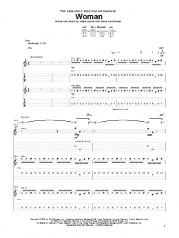 page one of Woman (Guitar Tab)