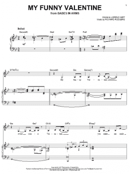 page one of My Funny Valentine (Piano & Vocal)