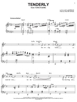 page one of Tenderly (Piano & Vocal)