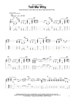 page one of Tell Me Why (Guitar Tab)