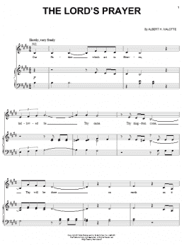 page one of The Lord's Prayer (Piano, Vocal & Guitar Chords (Right-Hand Melody))